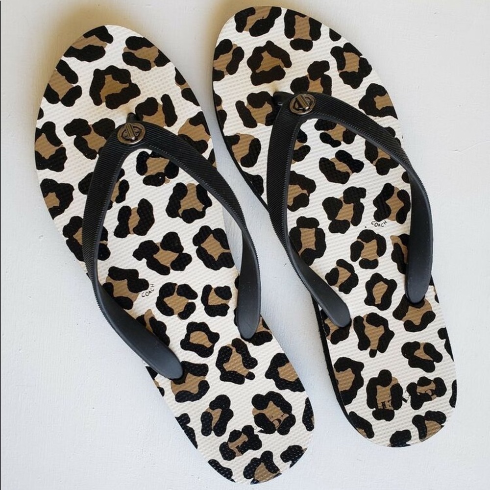 BRAND NEW coach flip flops